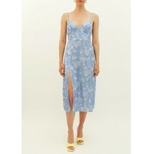 La Femme Apéro - APÉRO DRESS WITH SLIT BLUE SKY - US*8